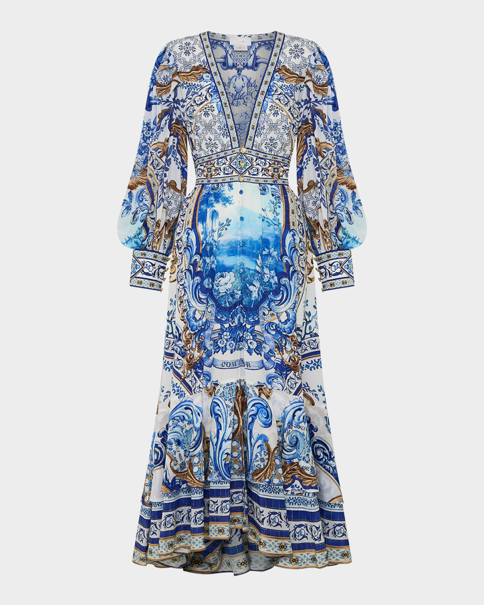 Azul Adventures Long Button-Front Dress